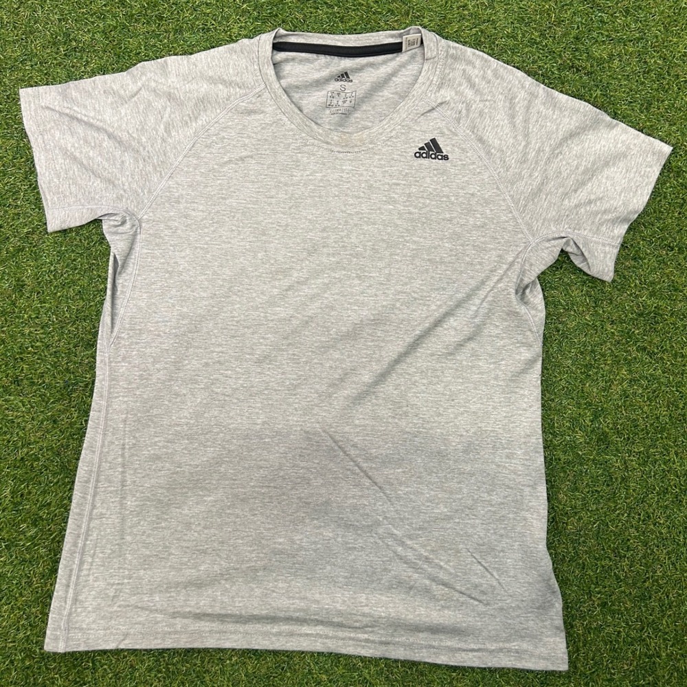 Adidas Climalite Mens Heather Grey‎ Training T-Shirt Short Sleeve Small CZ9082